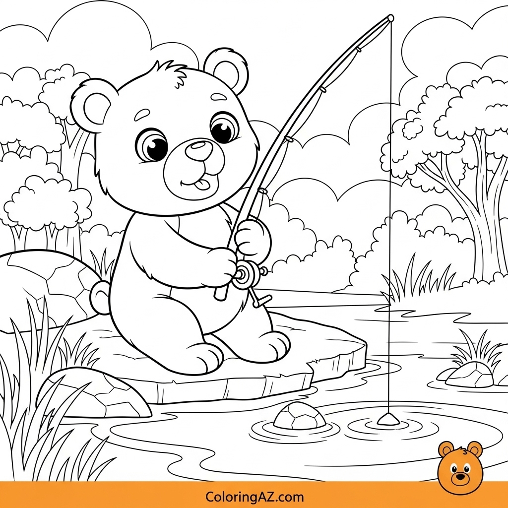 Child coloring floral design