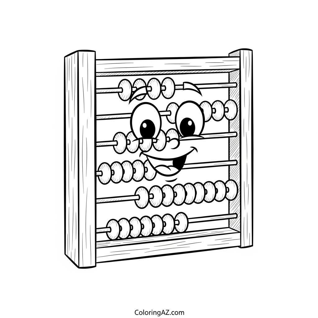 Subtraction coloring page for kids