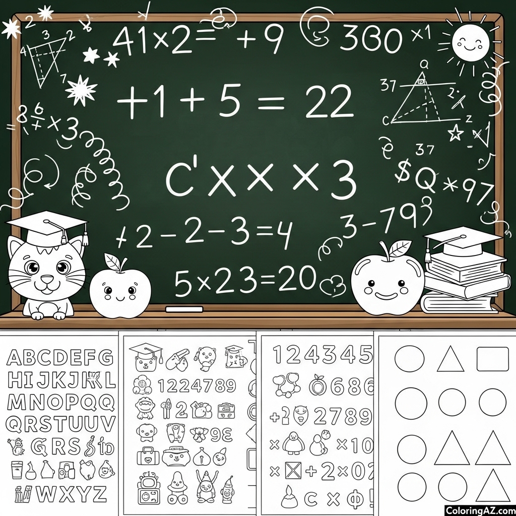Color by number math activity