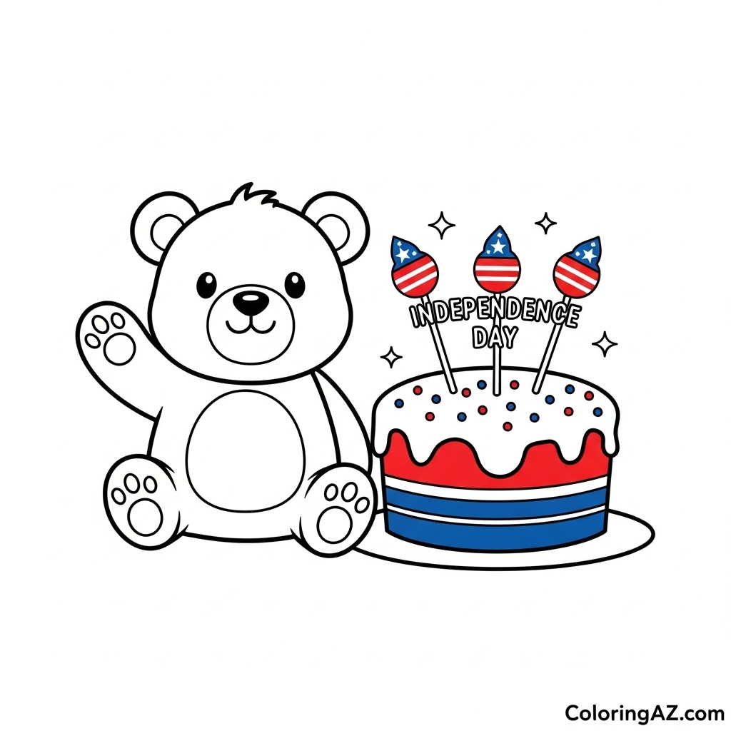 Fireworks and flag design