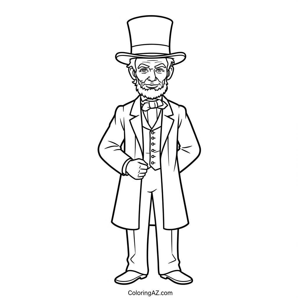 abraham lincoln pictures to color