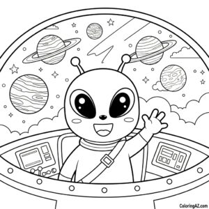 alien coloring pages printable