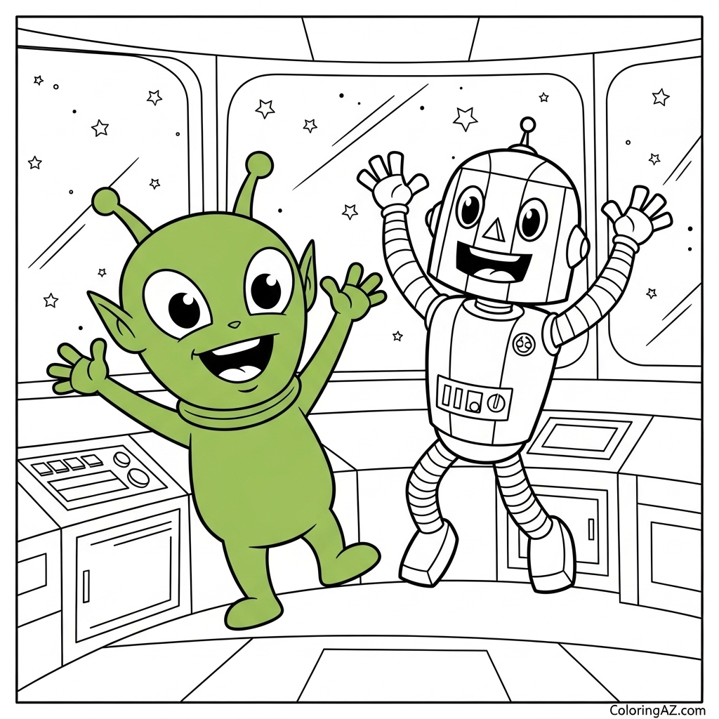 Silly alien with antennae
