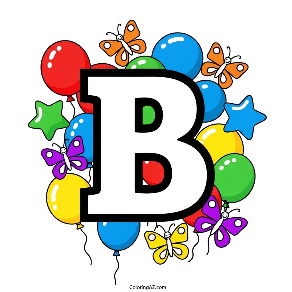 Brightly colored alphabet letters