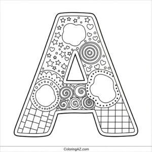 alphabet color page