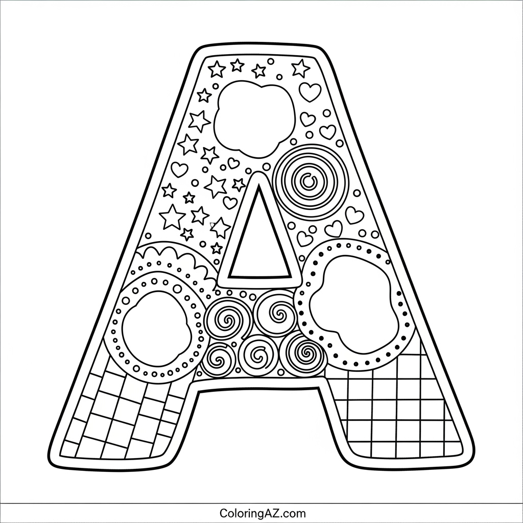 alphabet color page