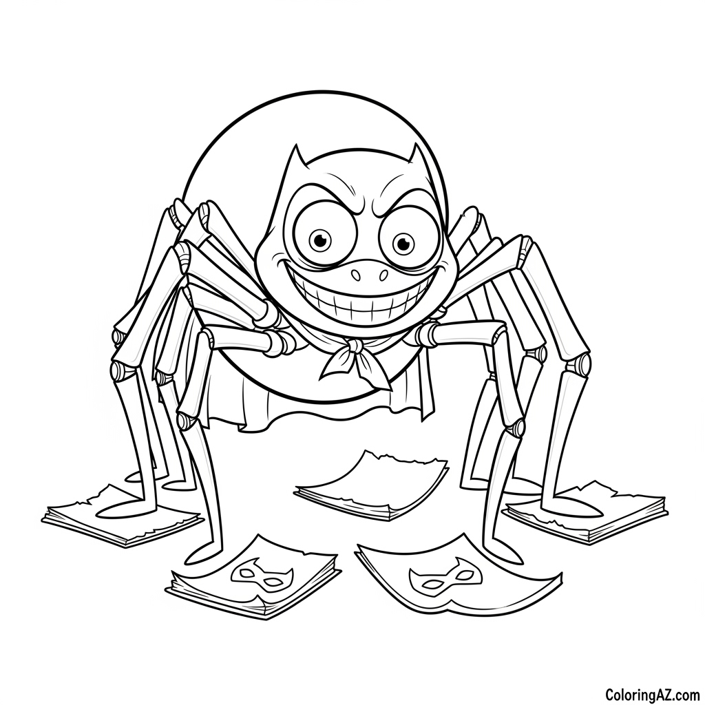 Spider-Man battling a villain