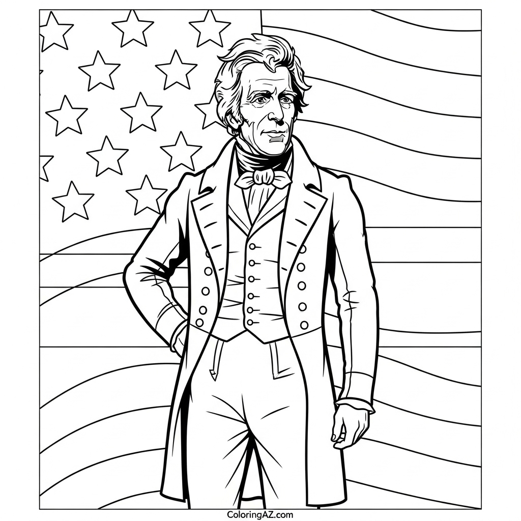 andrew jackson coloring page 2