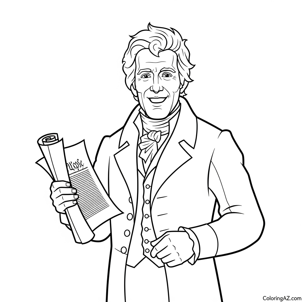 Andrew Jackson with civil attire