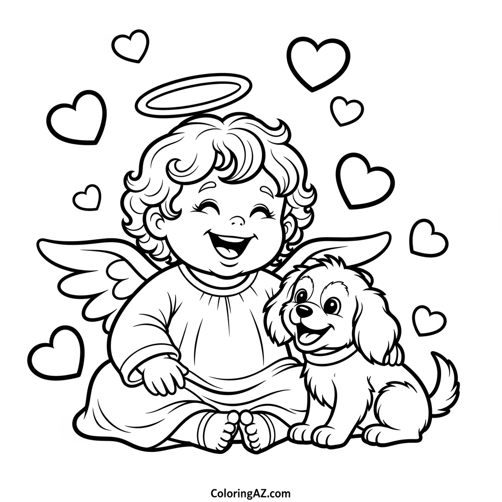 angel among clouds