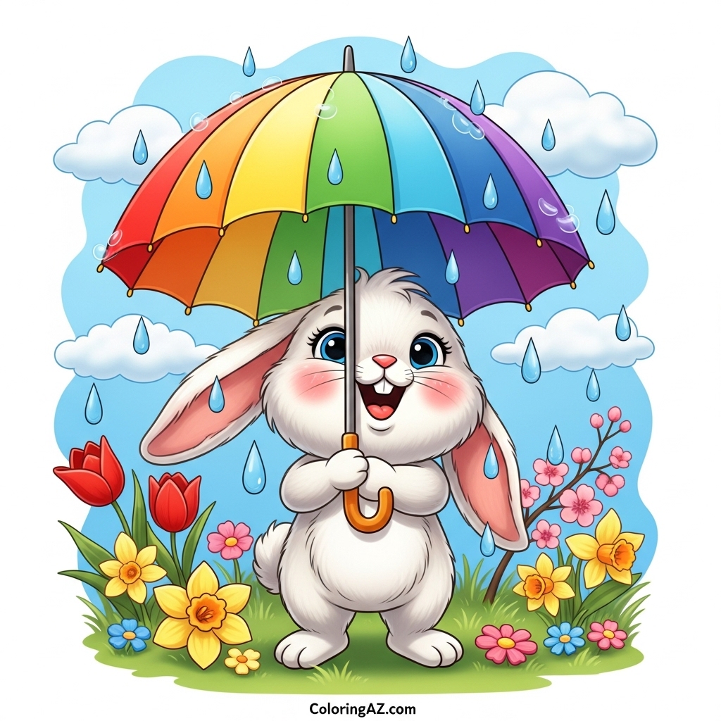 Kids enjoying April coloring