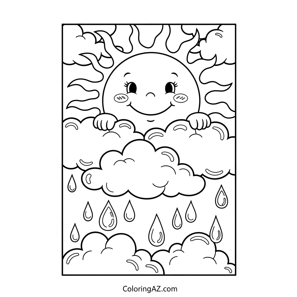 Rain boots and puddles drawing