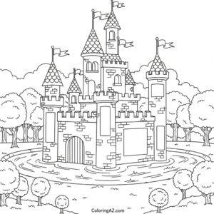 architecture coloring pages