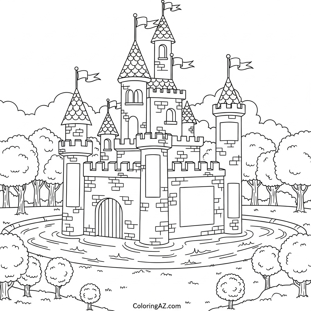Explore Free Architecture Coloring Pages for Kids
