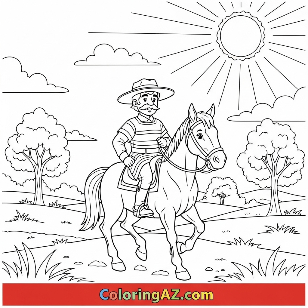 Kids coloring map of Argentina