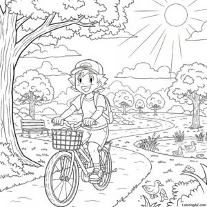 ash and goh coloring pages 5