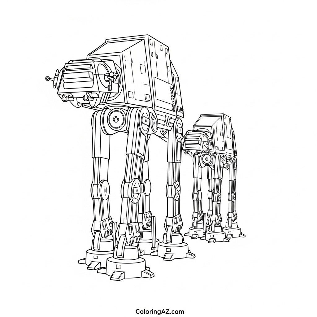 Detailed AT-AT silhouette