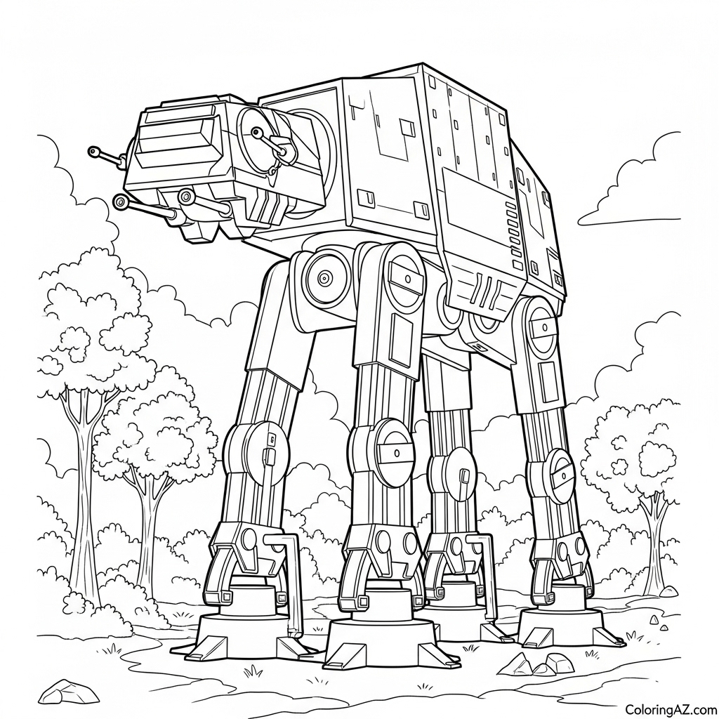 AT-AT with rebel fighters
