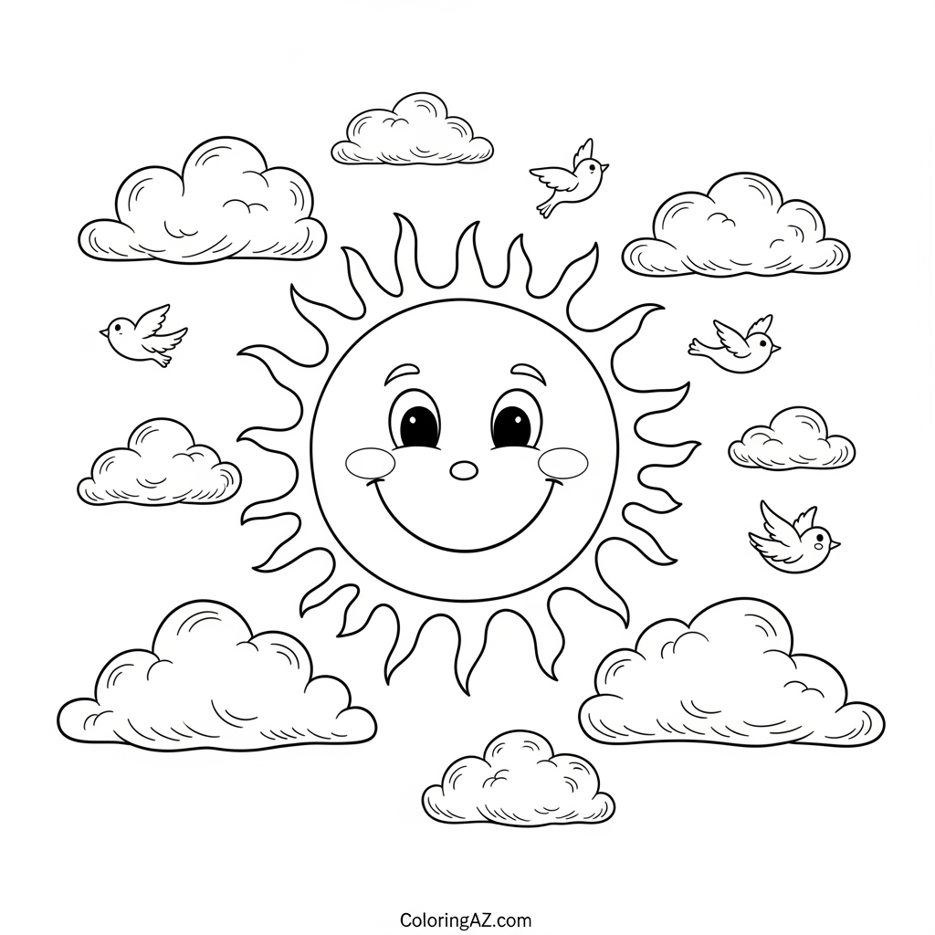 Sunflower coloring page