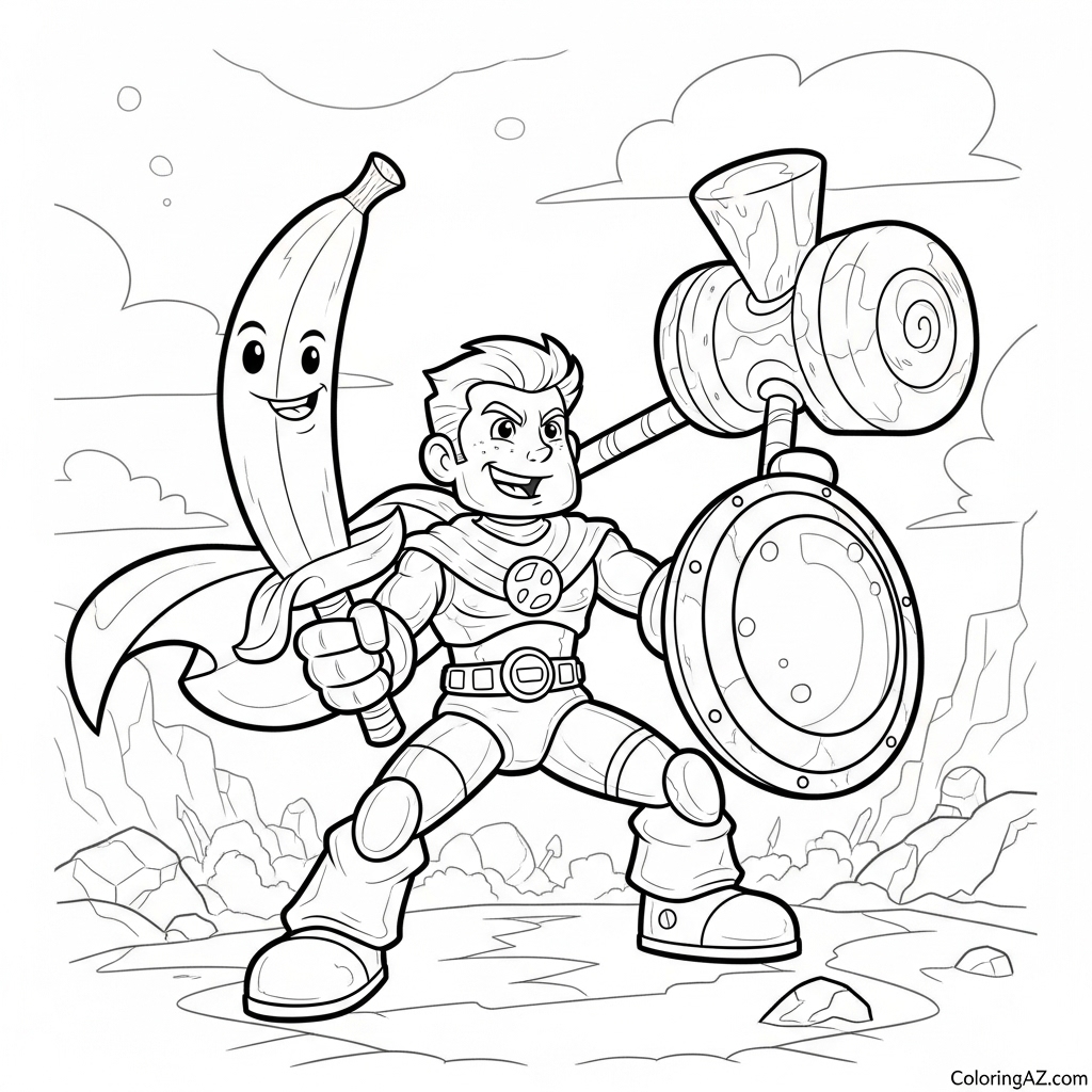 Avenger coloring page featuring Thor