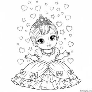 baby princess coloring pages