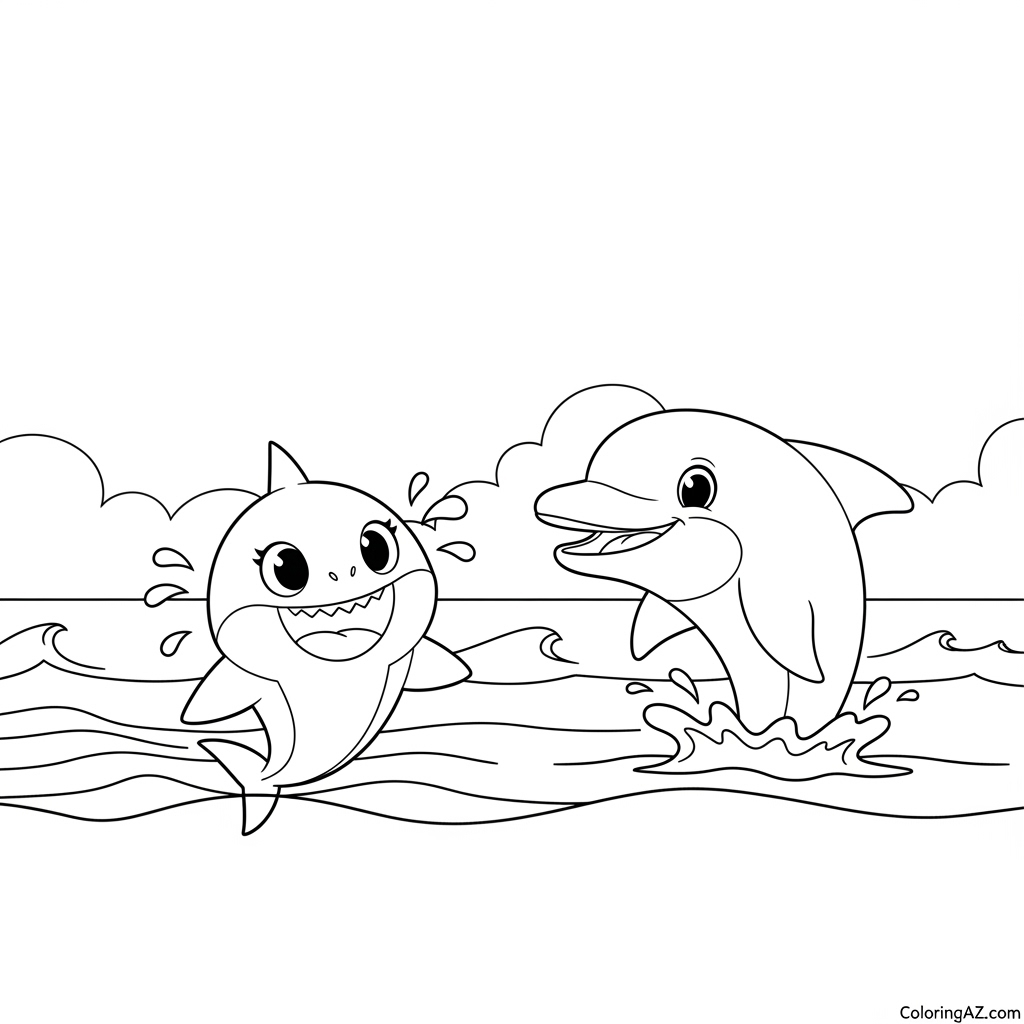 Grandpa Shark waving hello