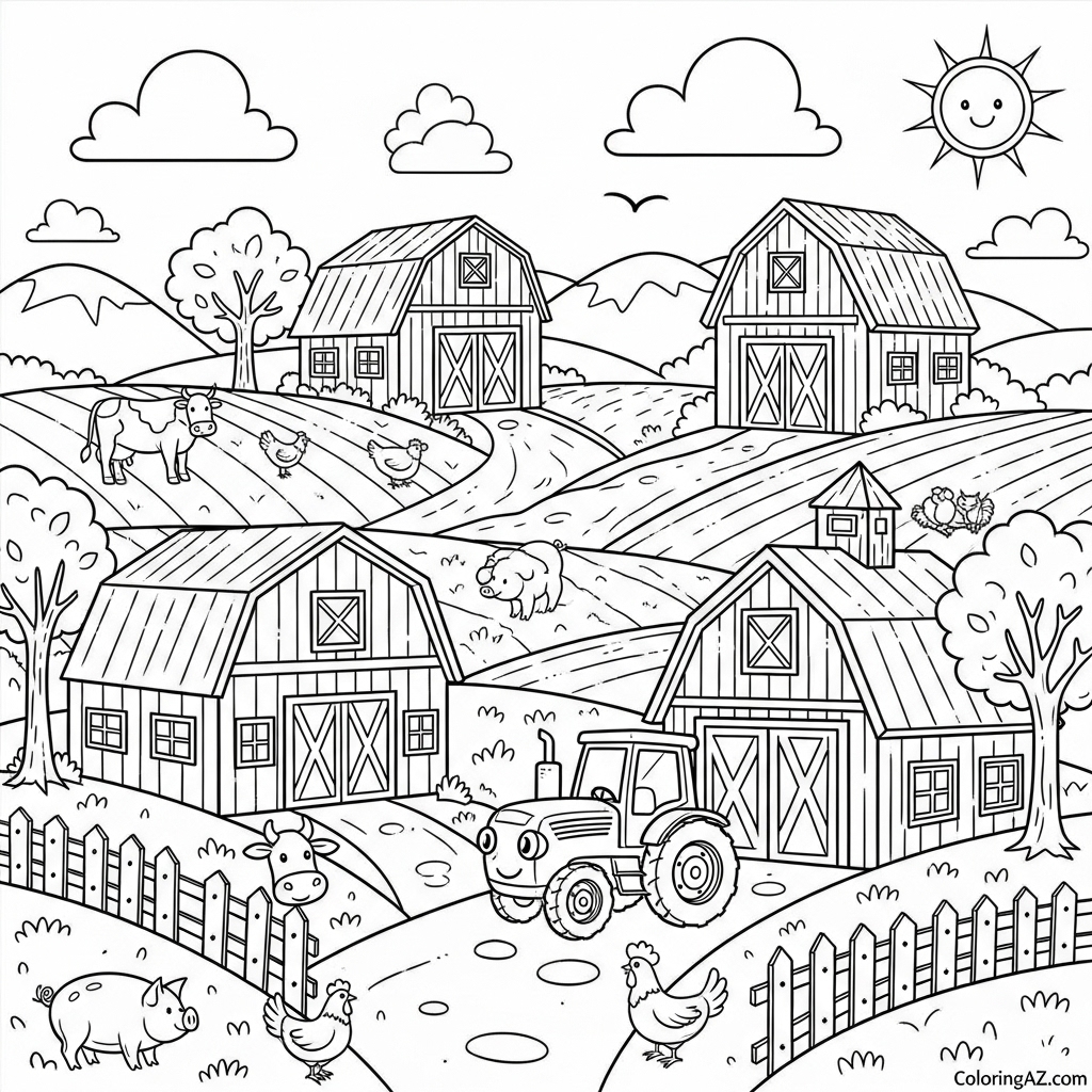 Barn with mountains in the background