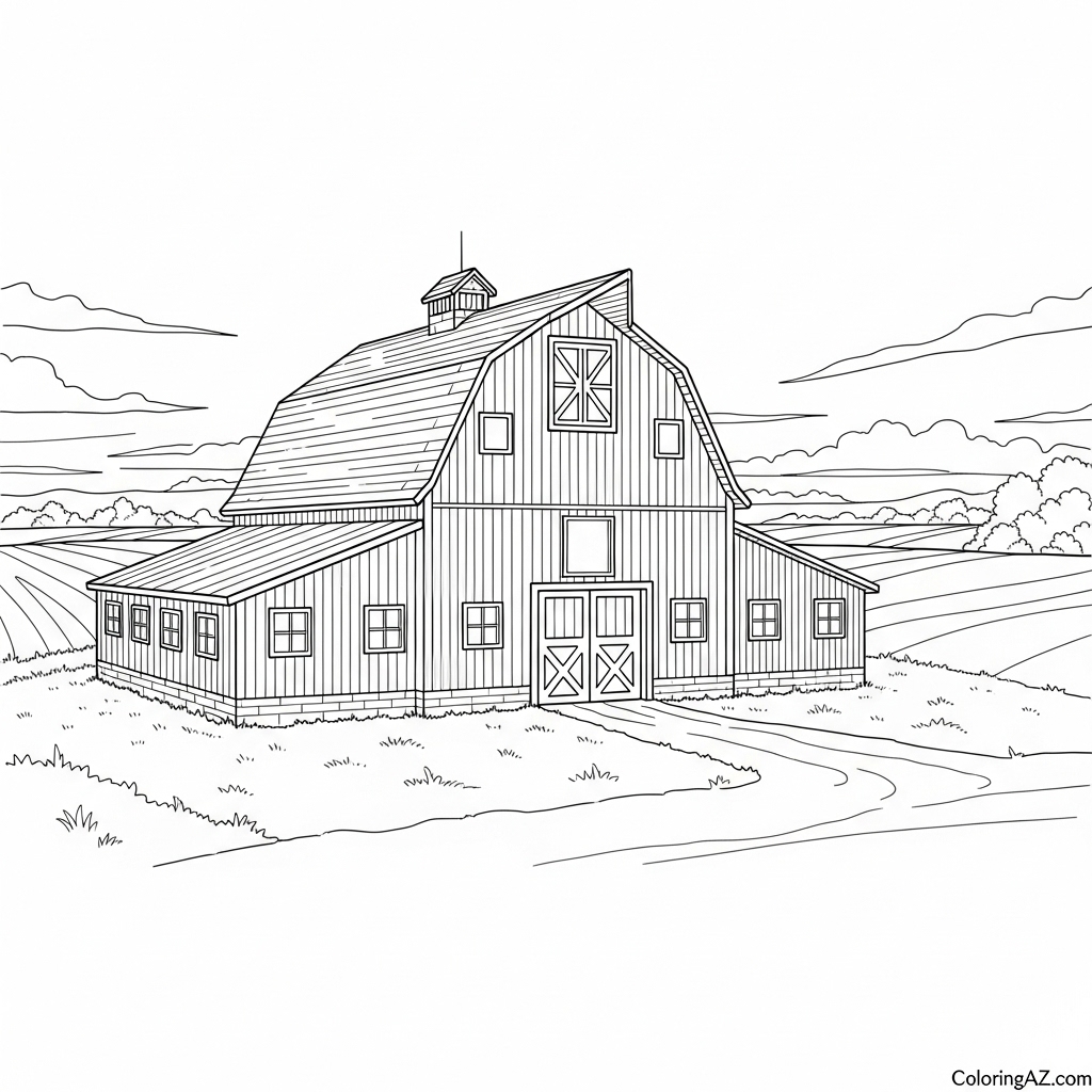 Barn Coloring Pages – Free Printable for Kids