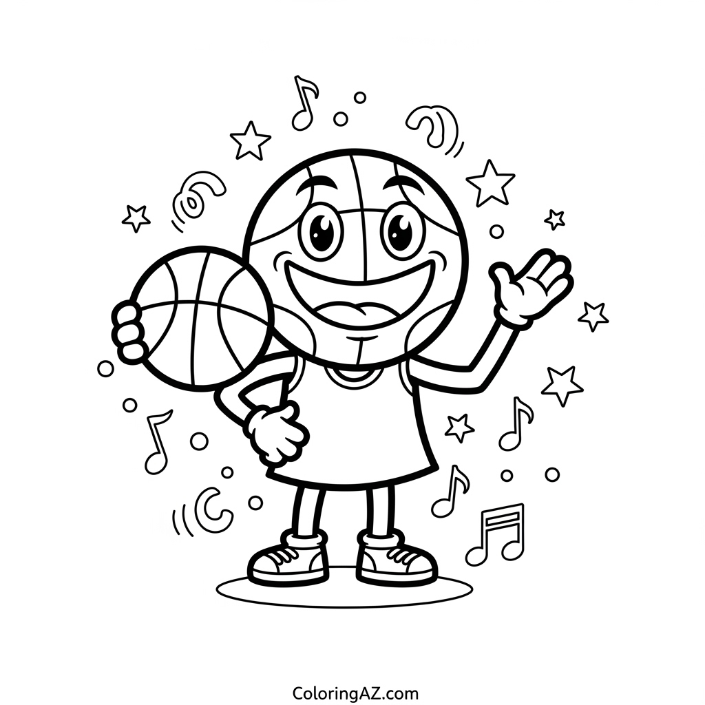 Basketball and hoop