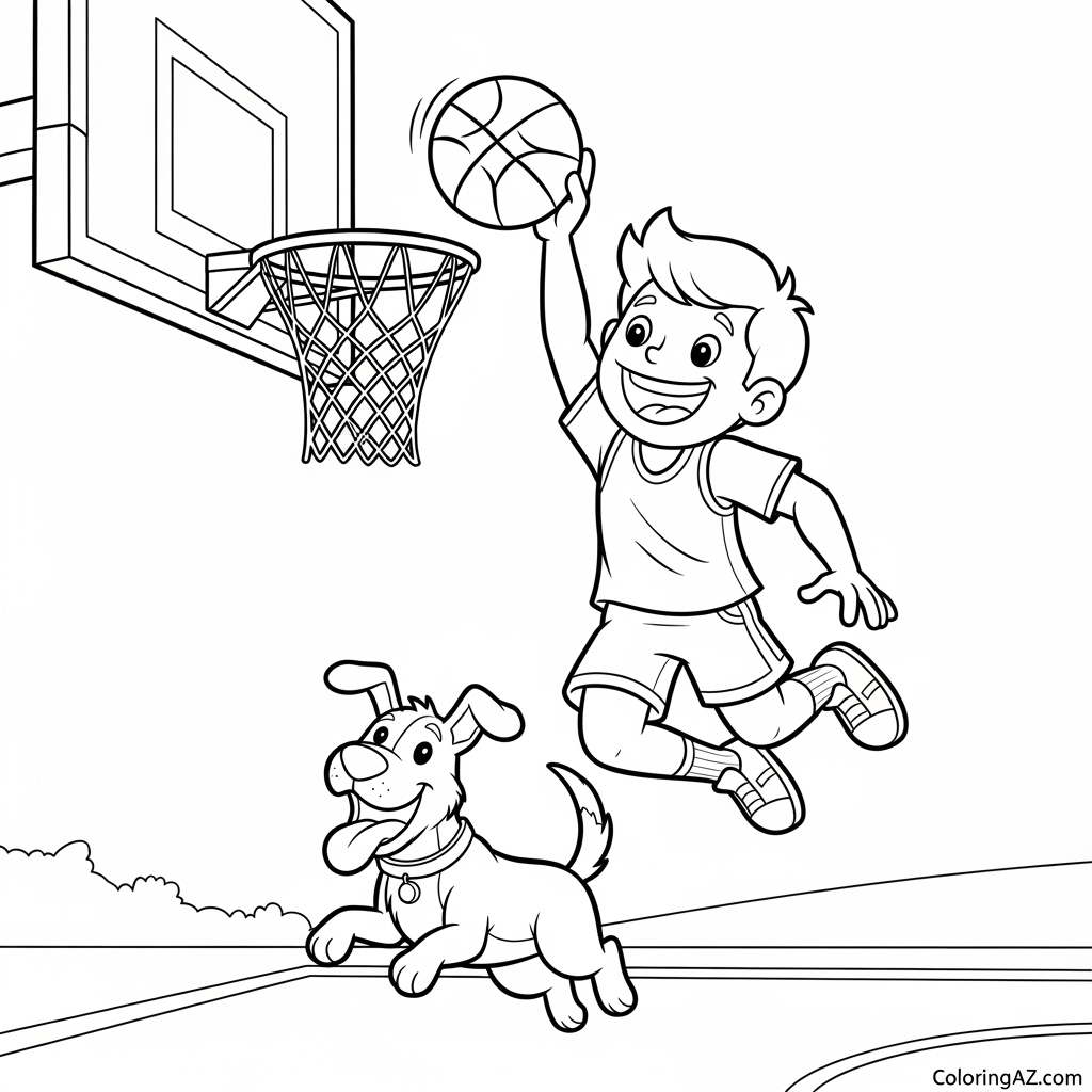 Player shooting basketball