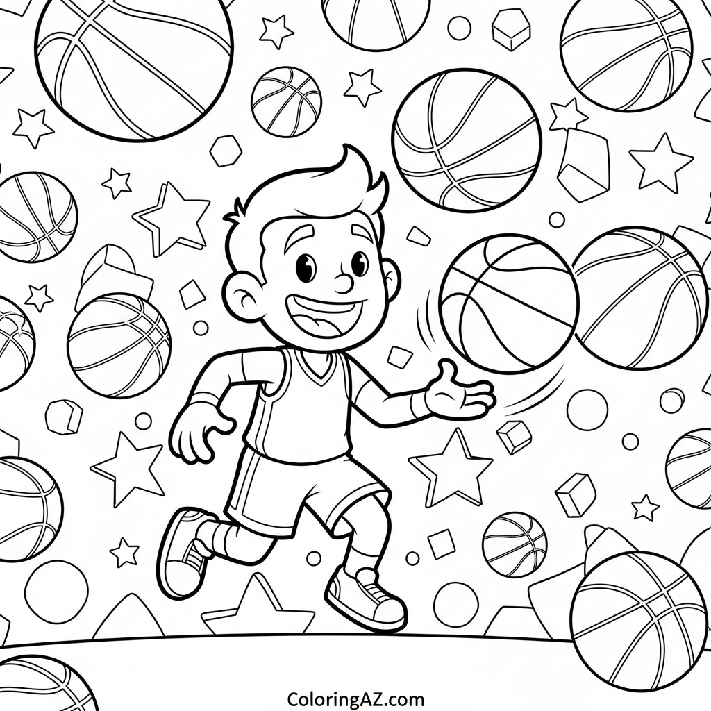 basketball coloring printables
