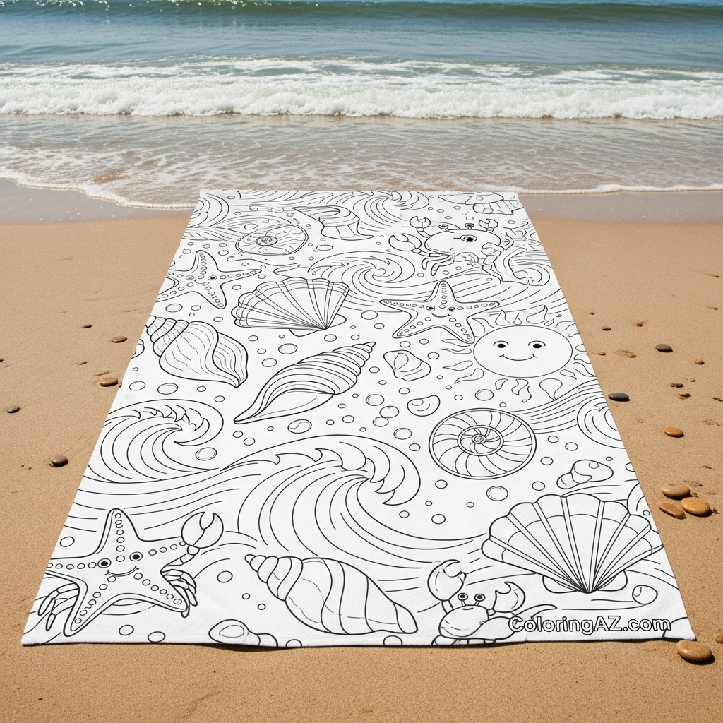 striped beach towel