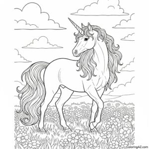 beautiful realistic unicorn coloring pages