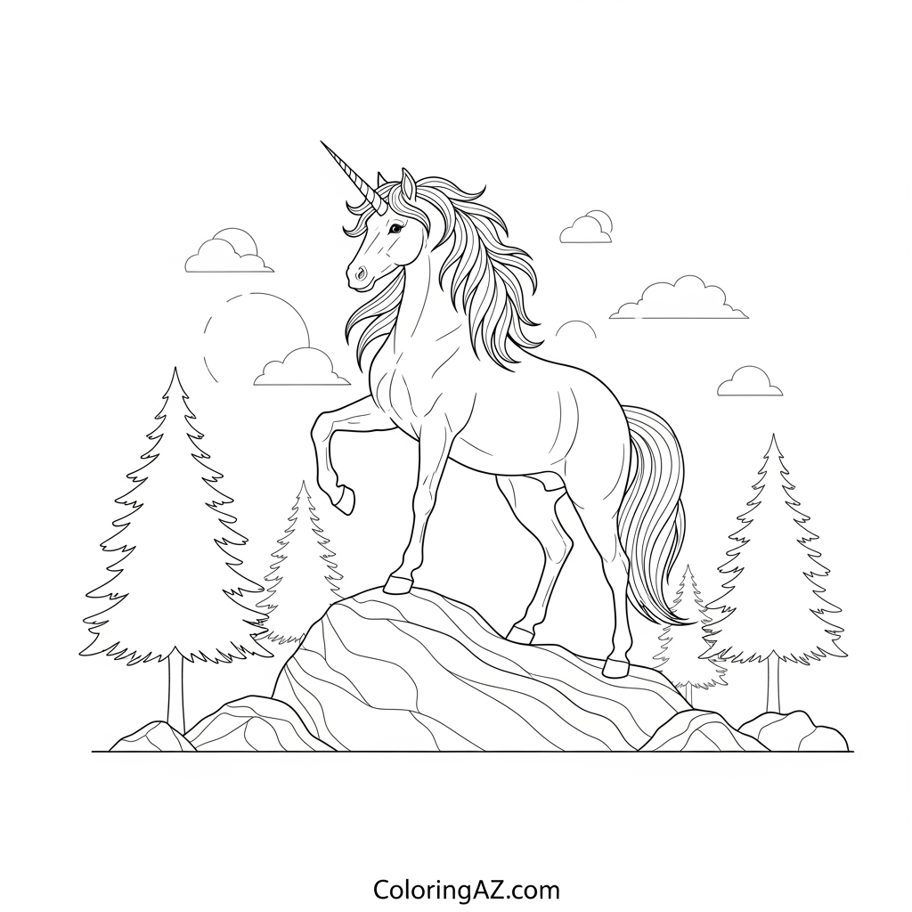 Pair of playful unicorns