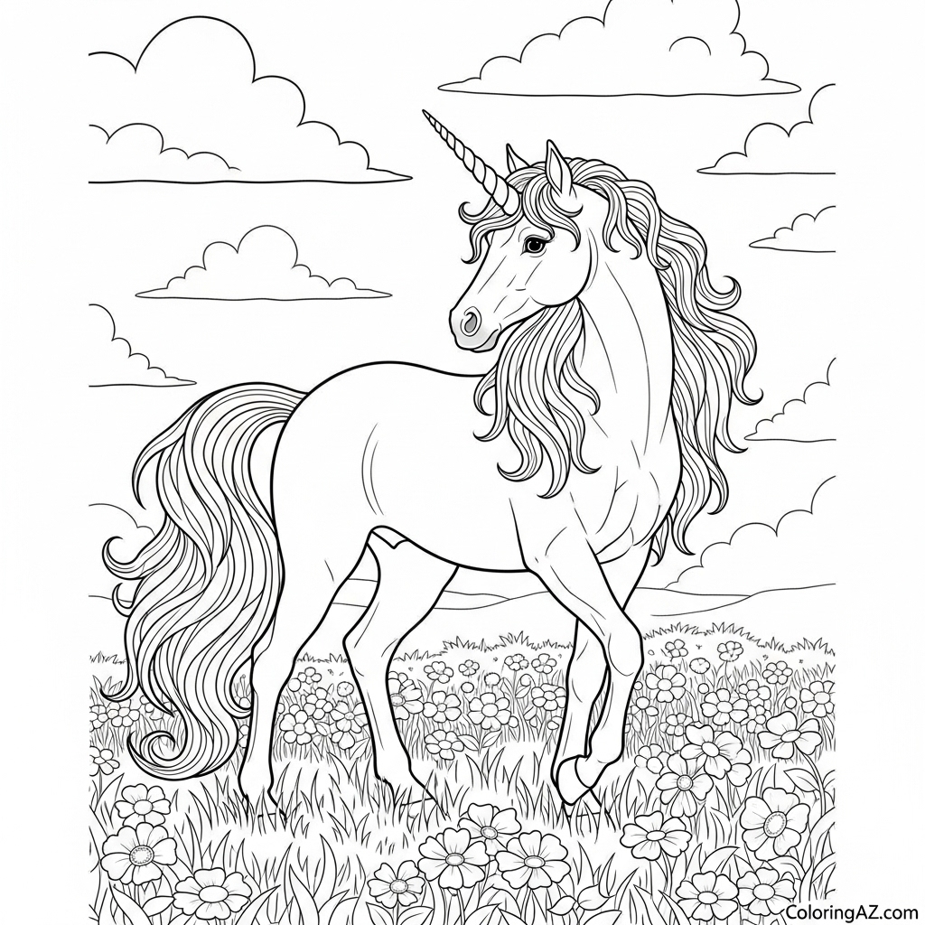 beautiful realistic unicorn coloring pages