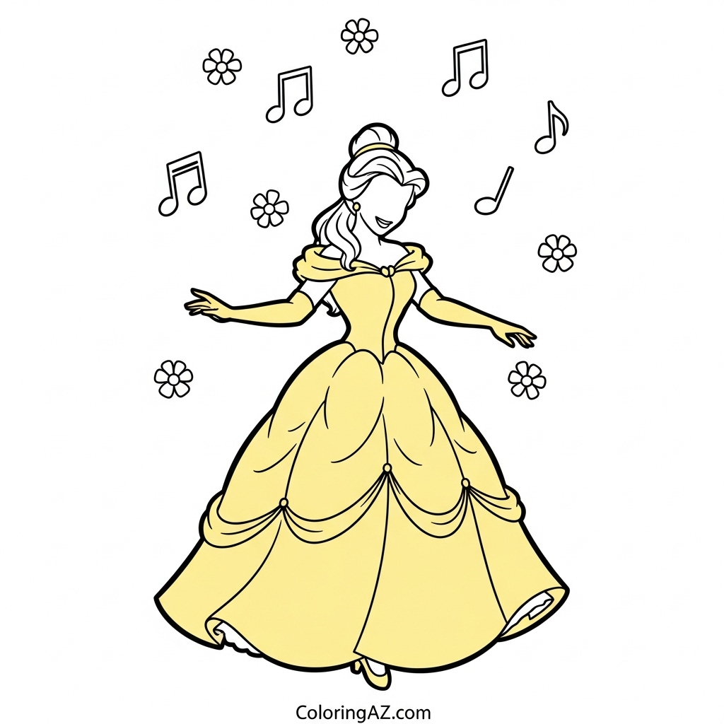 Belle reading a book
