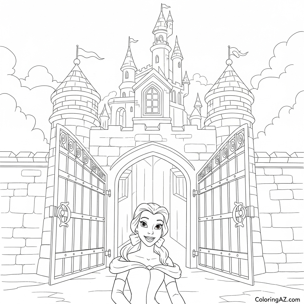 Belle with enchanted rose