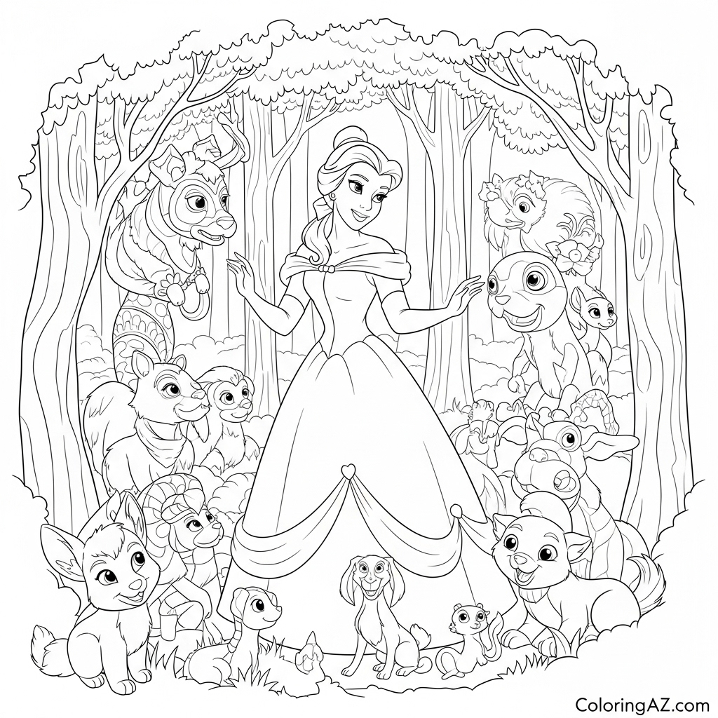 Belle in the library