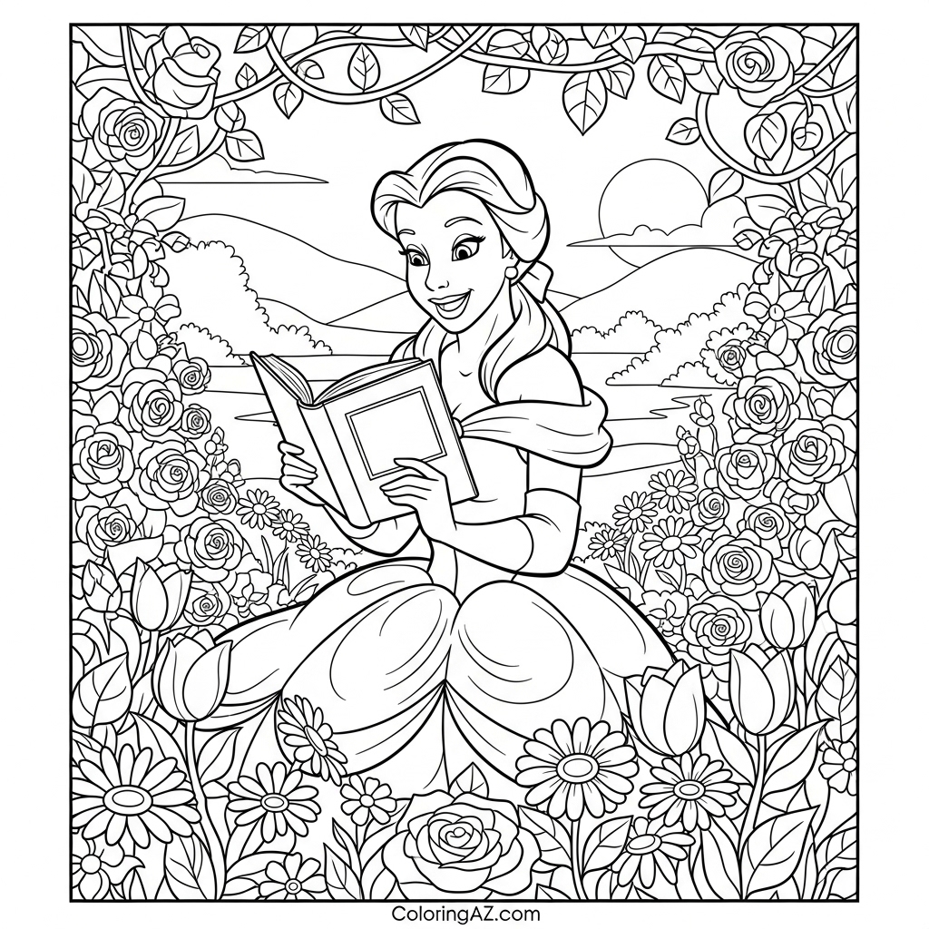 belle color pages
