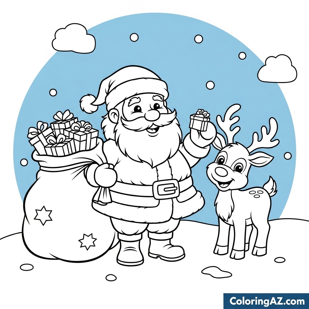 Snowman with scarf and hat
