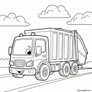 bin lorry coloring pages