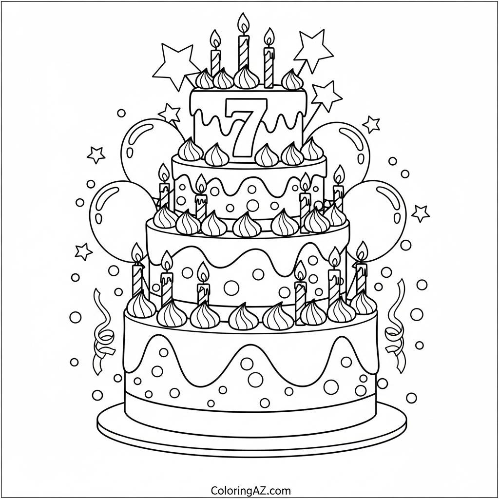 birthday cake with decorative flowers