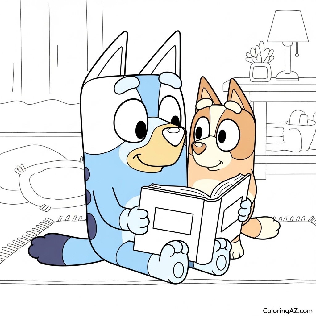 Bluey and Bingo with balloons