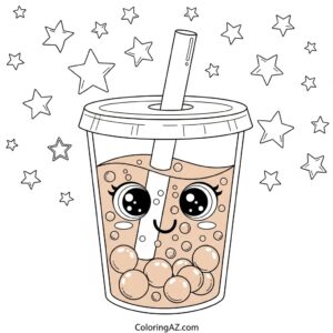 boba coloring page