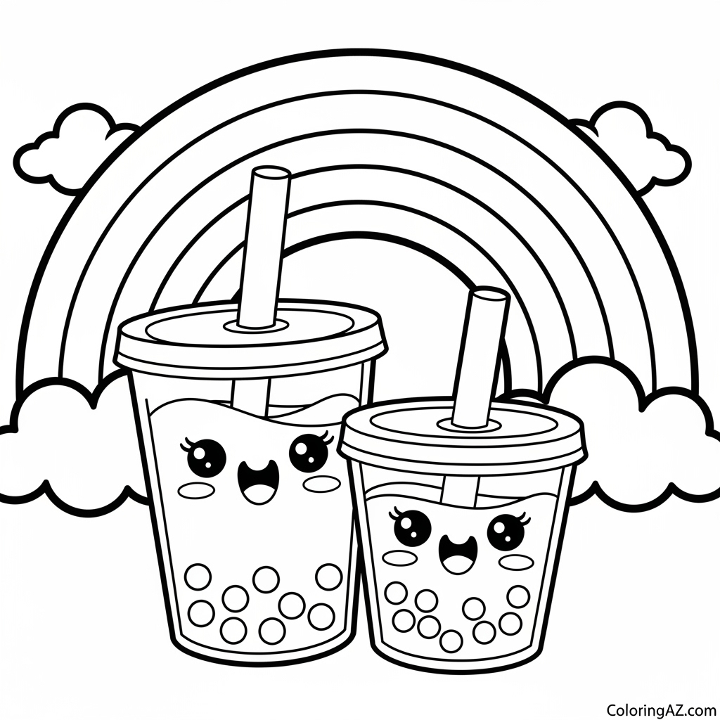 Happy boba in a cup
