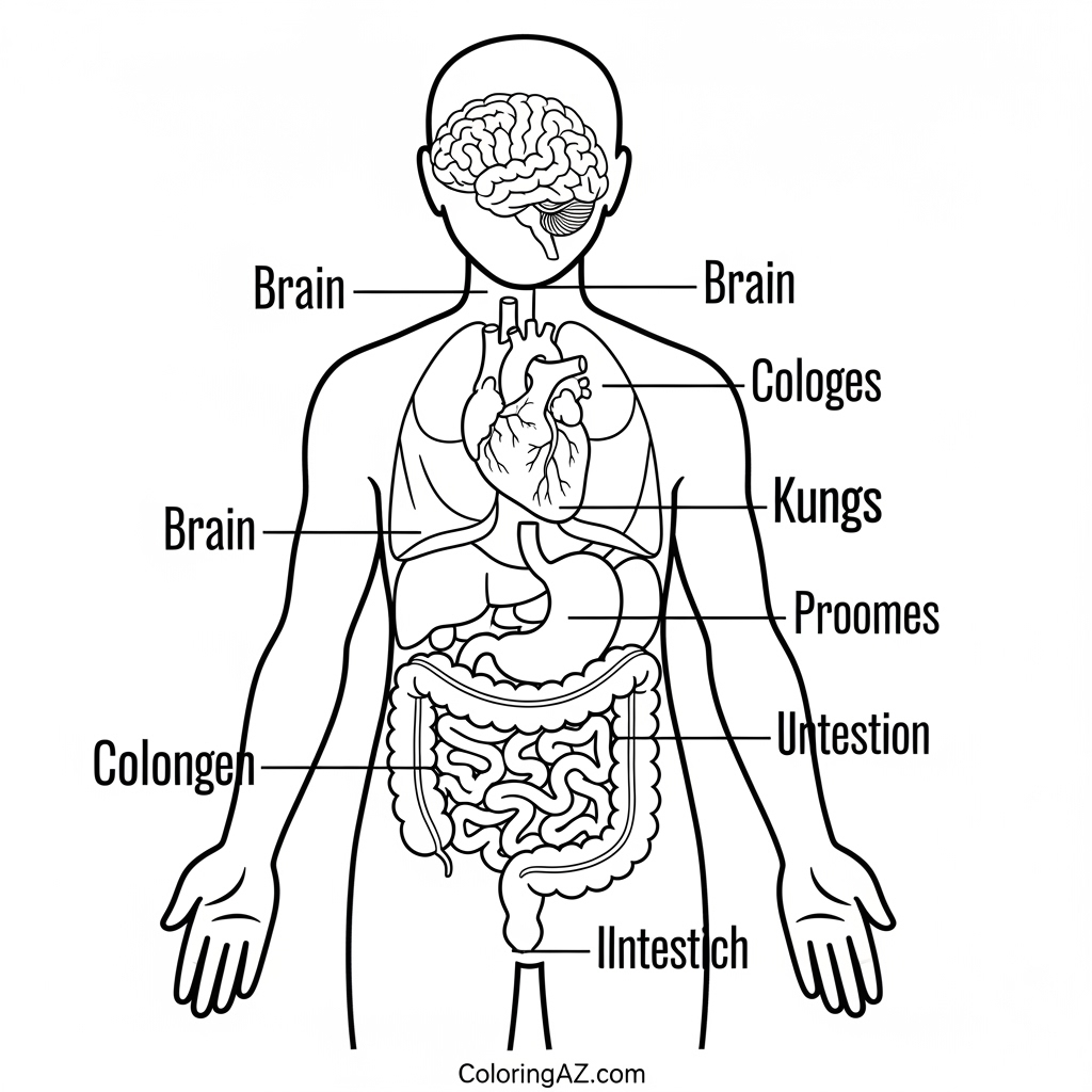 body outline coloring page