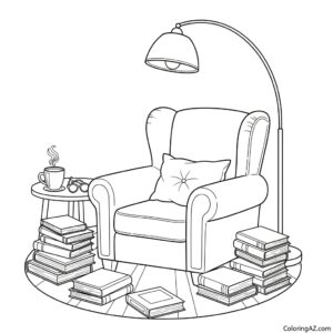 books coloring page 2
