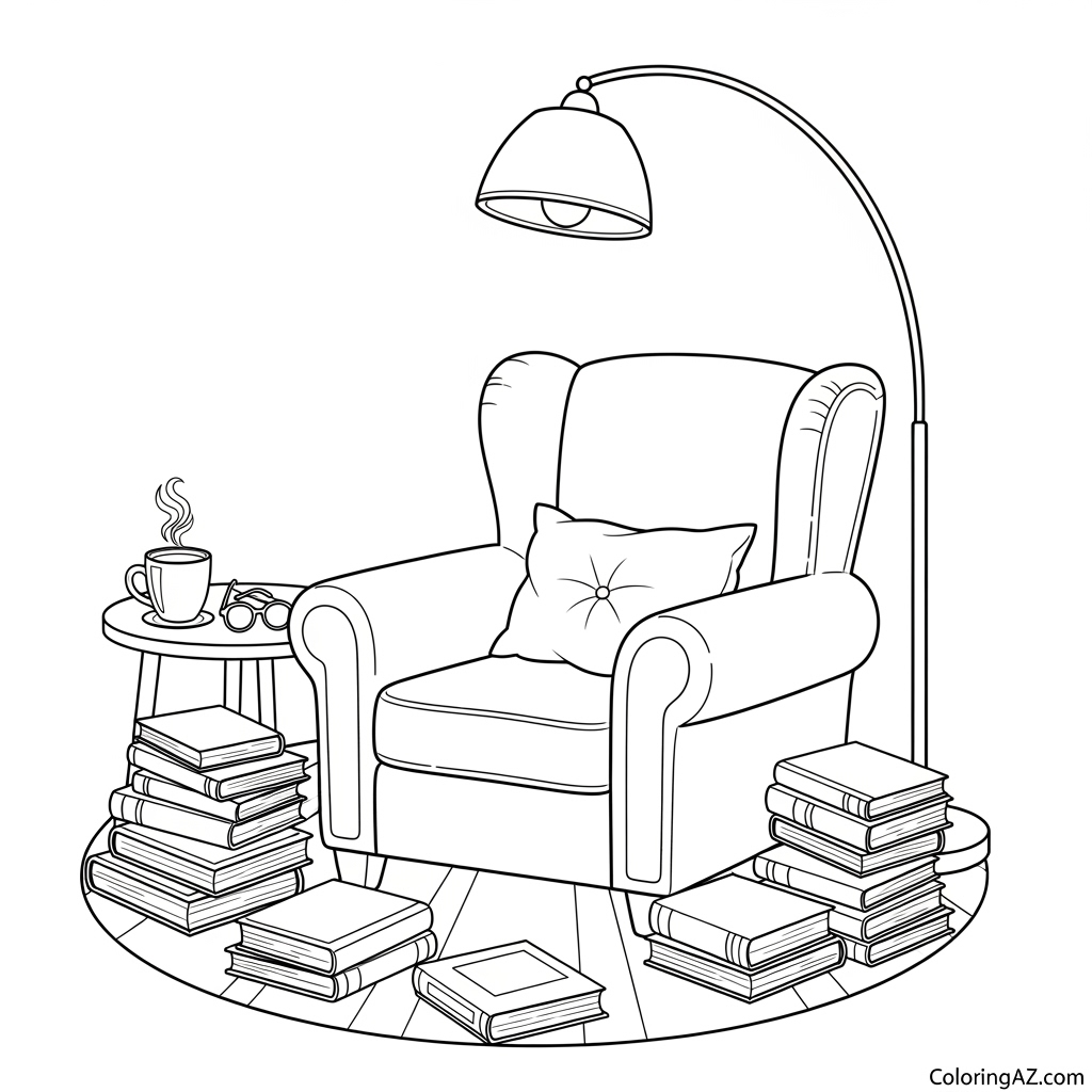 books coloring page 2