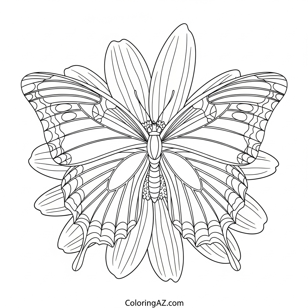 kids coloring botanical scene