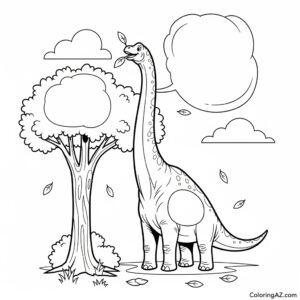 brachiosaurus coloring page
